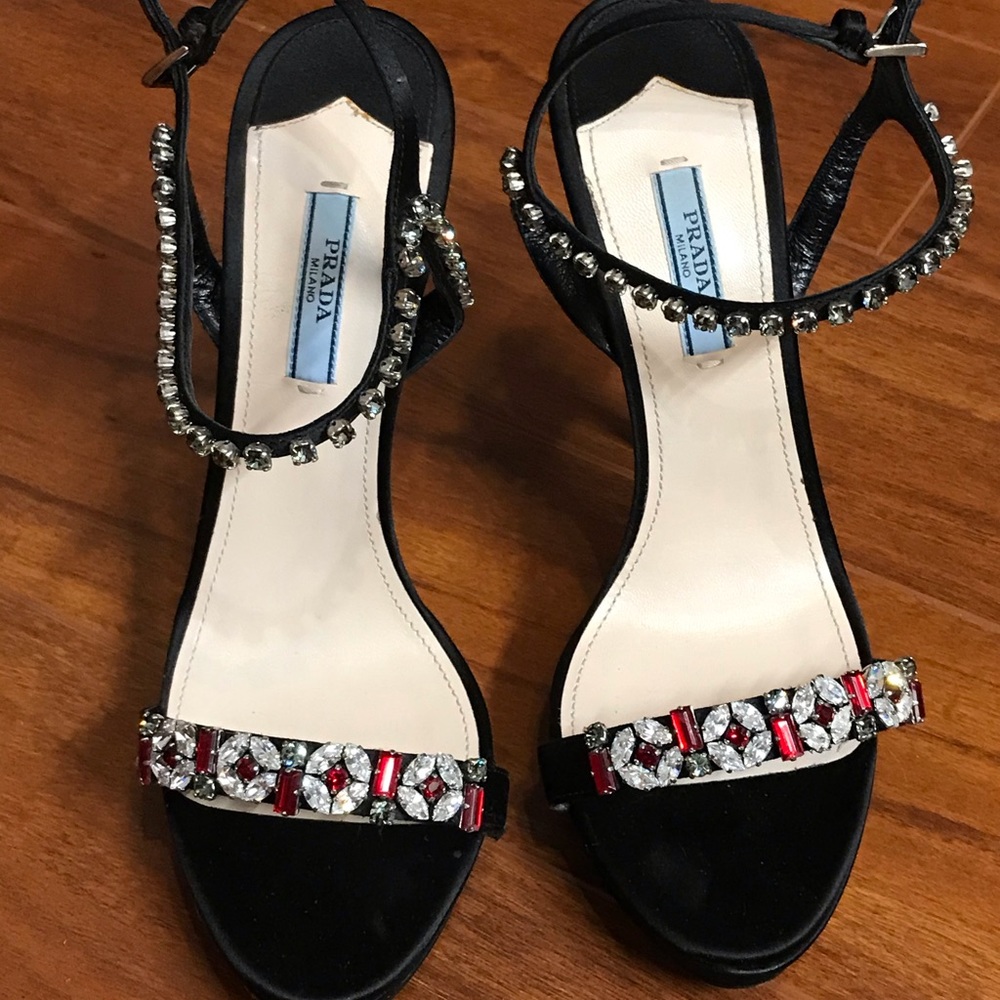 PRADA rhinestone heels